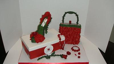 ROSE SHOE AND PURSE - Cake by lore