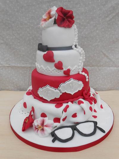 il bianco e il rosso - Cake by Orietta Basso