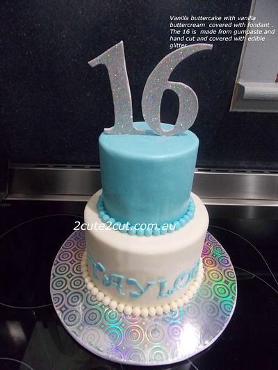 Taylors 16th - Cake by Kerry Lacey