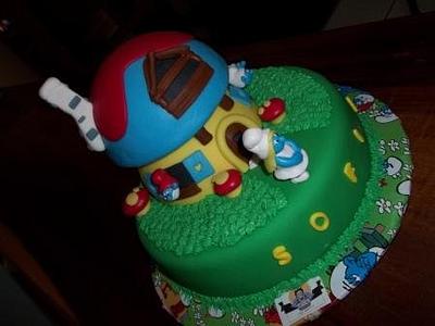 Smurf House - Cake by N&N Cakes (Rodette De La O)