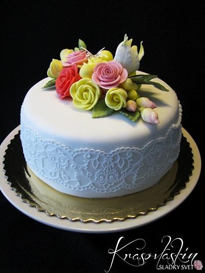 Flower cake - Cake by cakesbykrasovlaska