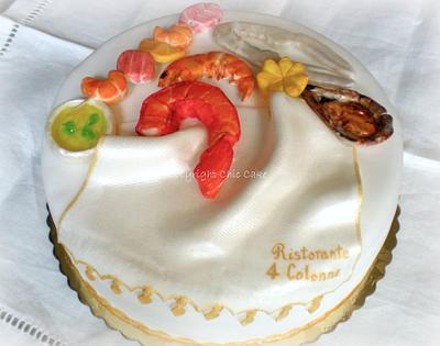 Sea food restaurant cake - Cake by Francesca Morrone