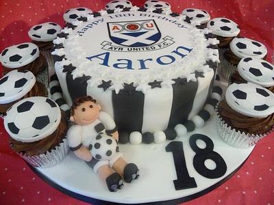 Football Theme Cake Ayr United - Cake by Cakes by Lorna