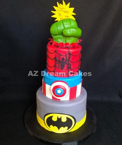 Super heroes cake - Cake by AZDreamCakes