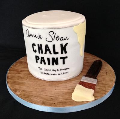 Paint pot and brush - Cake by Lesley Southam