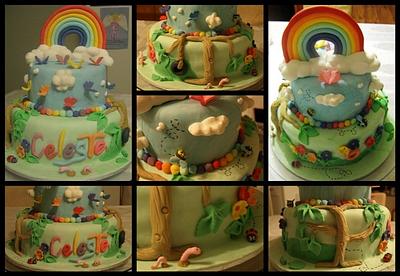 Rainbow and Butterflies. - Cake by Jewels Cakes