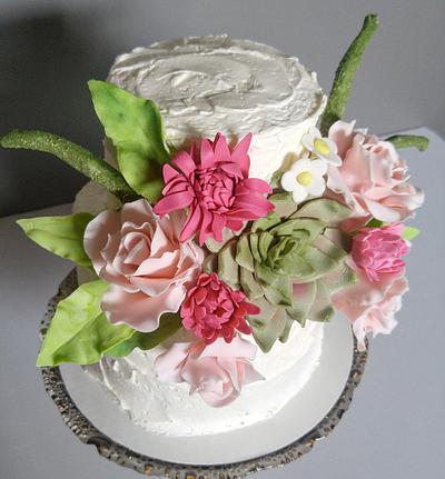 Flowers and Buttercream - Cake by Sugar by Tracy