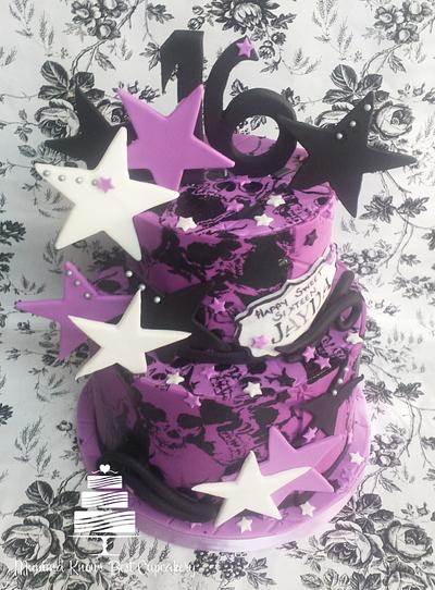 Purple Skull Sweet 16th - Cake by MKBC 