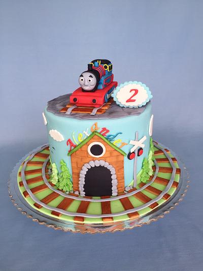 Thomas train cake  - Cake by Layla A