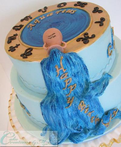 Aquarius Birthday Cake - Cake by Cake Creations by ME - Mayra Estrada