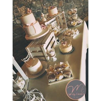 Wedding dessert table  - Cake by Missyclairescakes