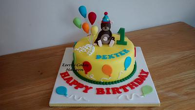 Monkey & balloons - Cake by Kerri's Cakes