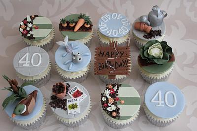 Gardening & Fishing Cupcakes. - Cake by Dulcie Blue Bakery ~ Chris