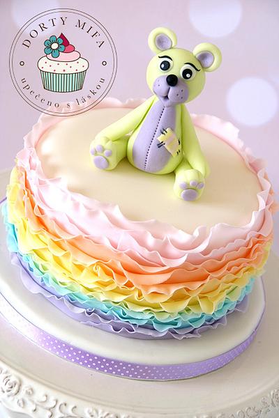 Rainbow Ruffle Cake - Cake by Michaela Fajmanova