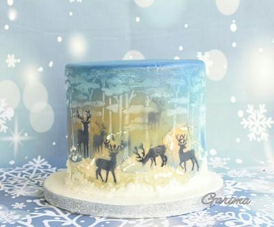 Deer It's cold outside  - Cake by Garima rawat
