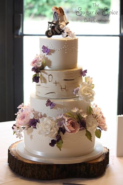 Flowers & Woodland Wedding Cake - Cake by The Sugar & Spice Cake Company