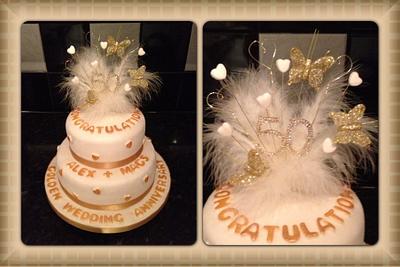 Golden wedding anniversary - Cake by KerryCakes