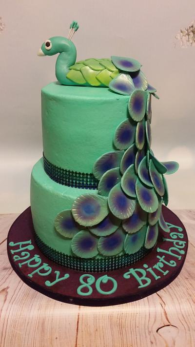 It's a peacock party!!  - Cake by birdiegirl