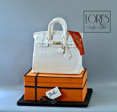 Birkin purse cake - Cake by Lori Mahoney (Lori's Custom Cakes) 