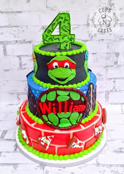 Ninja turtles 4th birthday - Cake by Cups-N-Cakes 