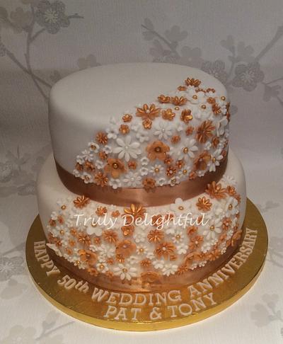 Golden wedding anniversary - Cake by trulydelightful