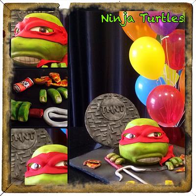 Ninja Turtle Popping up - Cake by LJay -Sugar Goblin Cakes