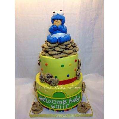 Cookie Monster Cake - Cake by Cake'D By Niqua