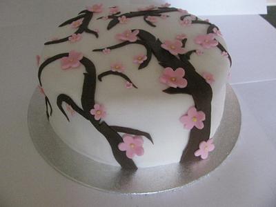 Cherry blossom cake - Cake by HeatherBlossomCakes