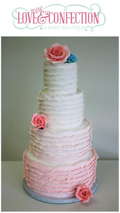 Ruffles & Roses - Cake by Veronica Arthur | The Butterfly Bakeress 