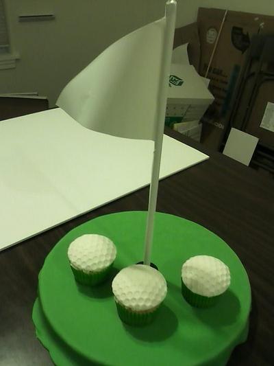 Golf ball cupcakes on the green - Cake by Karen Seeley