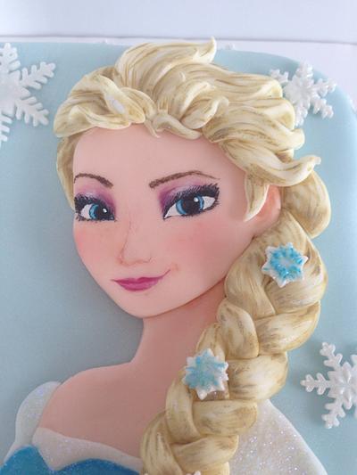 2D Elsa Frozen cake - Cake by The Rosebud Cake Company