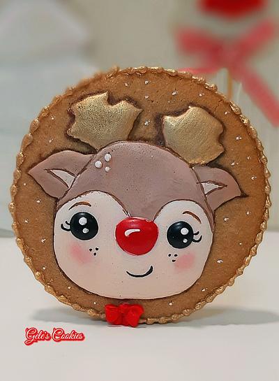 Cute reindeer by Gele's Cookies - Cake by Gele's Cookies