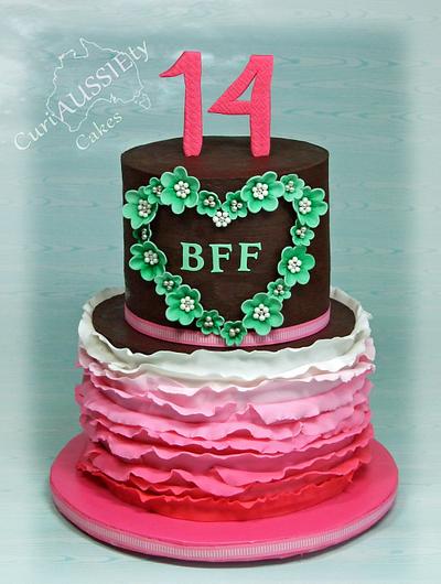 Best friends 14th birthday cake - Cake by CuriAUSSIEty  Cakes