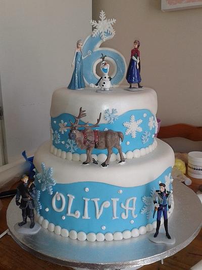 Two tiered Frozen cake - Cake by TheCakeDen