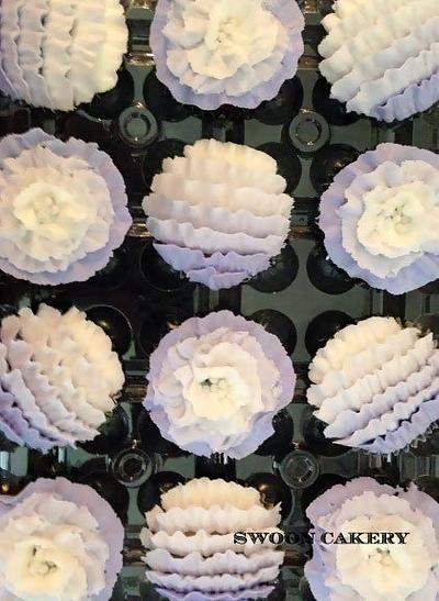 Purple Ruffle Cupcakes - Cake by SwoonCakery