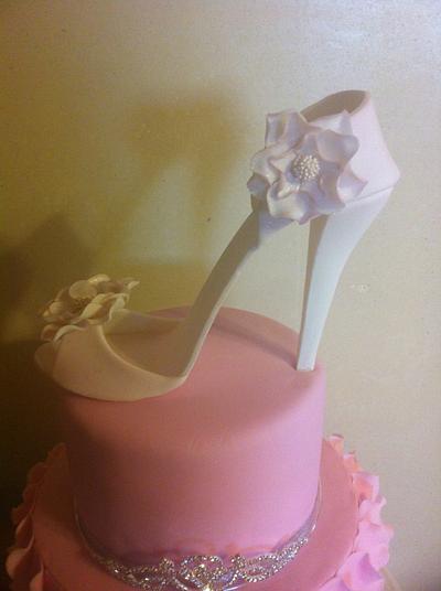 Crown Birthday Stiletto Cake - Cake by CakeIndulgence