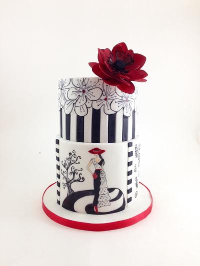 Black,white and red - Cake by tomima