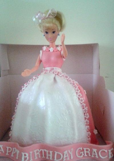 Pretty in Pink Doll Cake - Cake by kimlinacakesandcraft