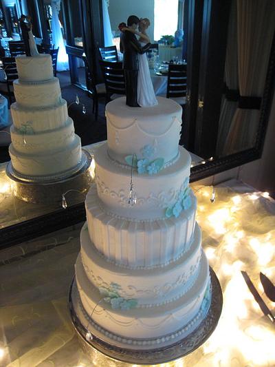 Sparkly Light Blue Wedding Cake - Cake by Laura