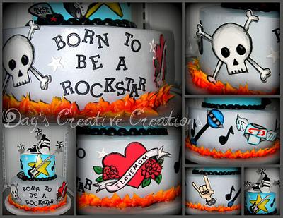 Born to be a RockStar Baby! - Cake by Day