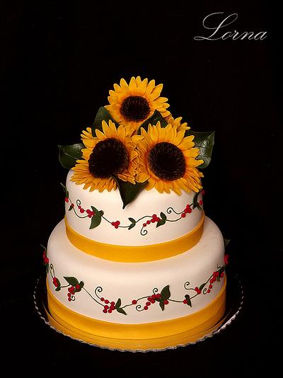 Sunflower cake.. - Cake by Lorna