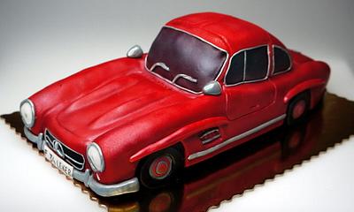 Mercedes Benz 300SL Gullwing Birthday Cake - Cake by Beatrice Maria