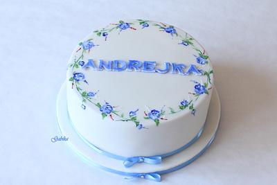 Blue flowers - Cake by Gabika
