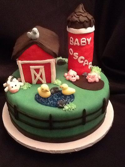 Farm theme baby shower  - Cake by John Flannery