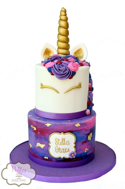 Watercolor Unicorn Cake - Cake by Peggy Does Cake