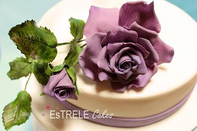 Lilac Rose wedding - Cake by Estrele Cakes 