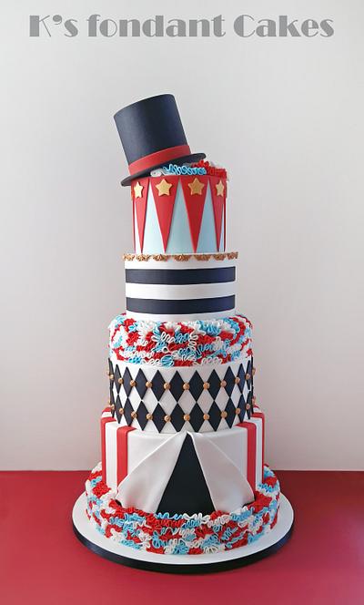 Circus themed cake - Cake by K's fondant Cakes