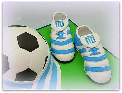 Soccer ball and shoes - Cake by Silvia Caeiro Cakes