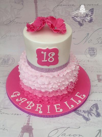 Pink Petal Cake - Cake by Karens Crafted Cakes