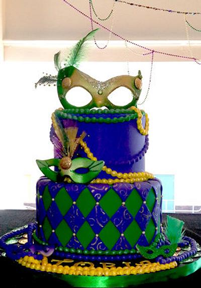 Mardi Gras cake - Cake by Cakery Creation Liz Huber